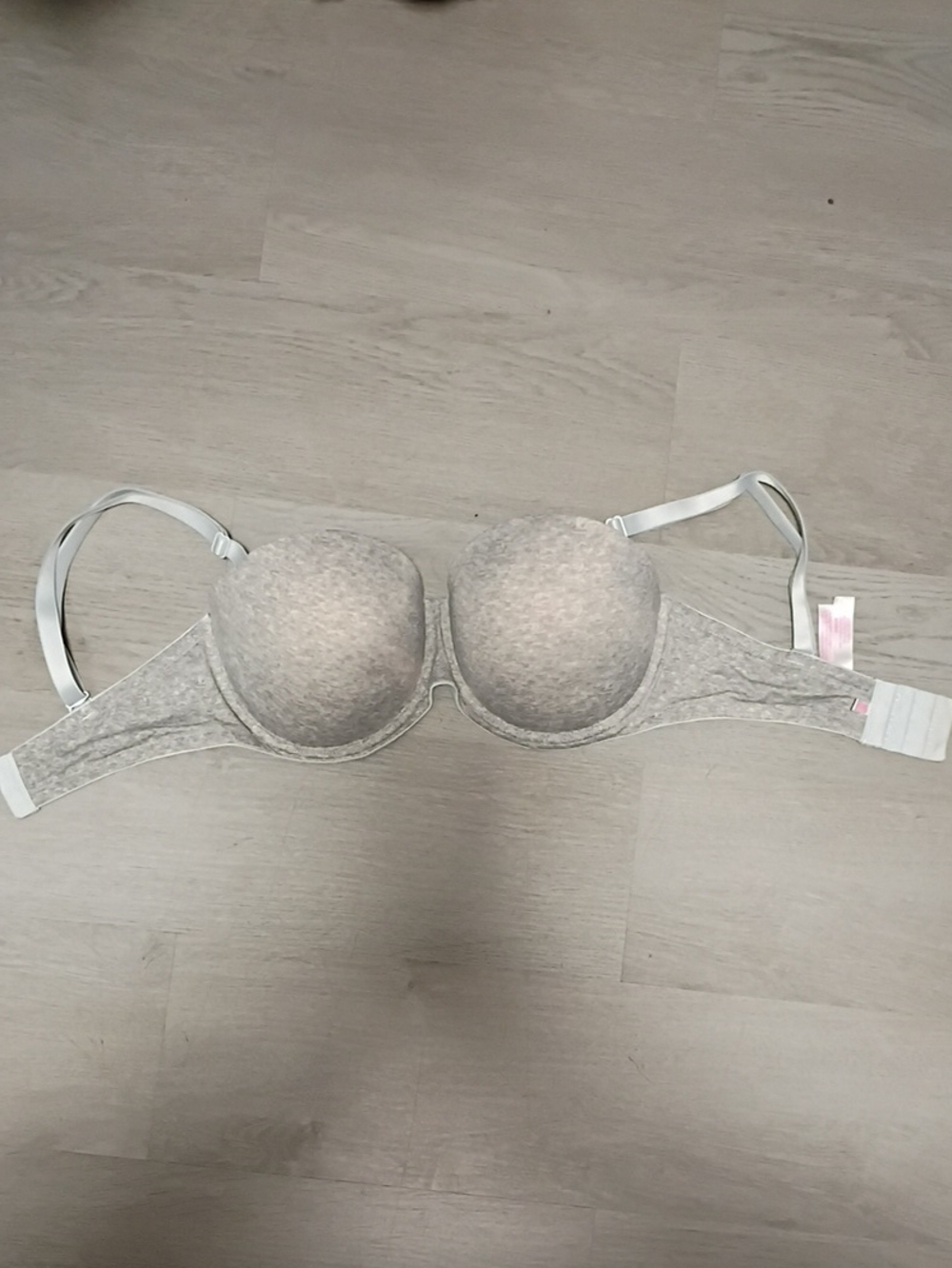PINK Victoria's Secret Light Gray Seamless T-Shirt Bra